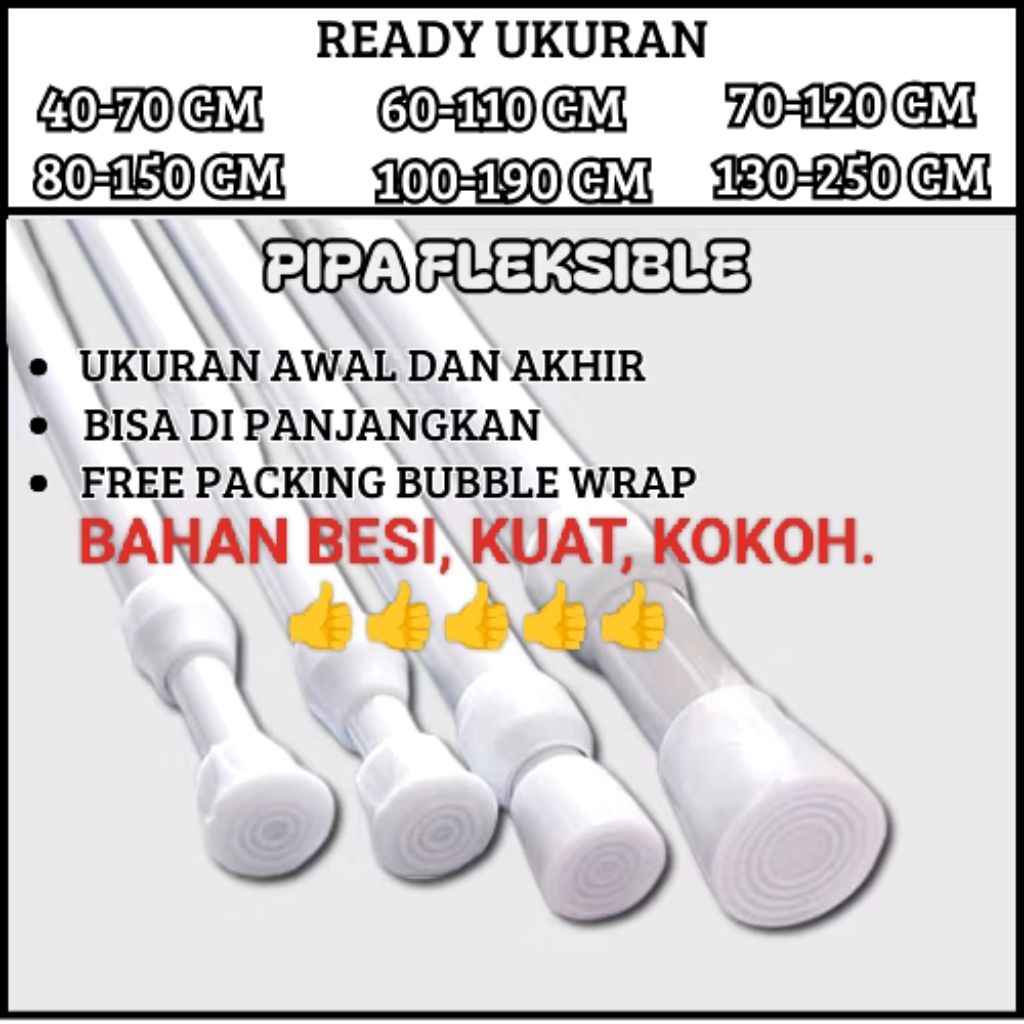 Tiang tirai flexible/ Tiang fleksibel gorden /TIANG PINTU/ TIANG KOLONG DAPUR/tiang fleksibel /tongk