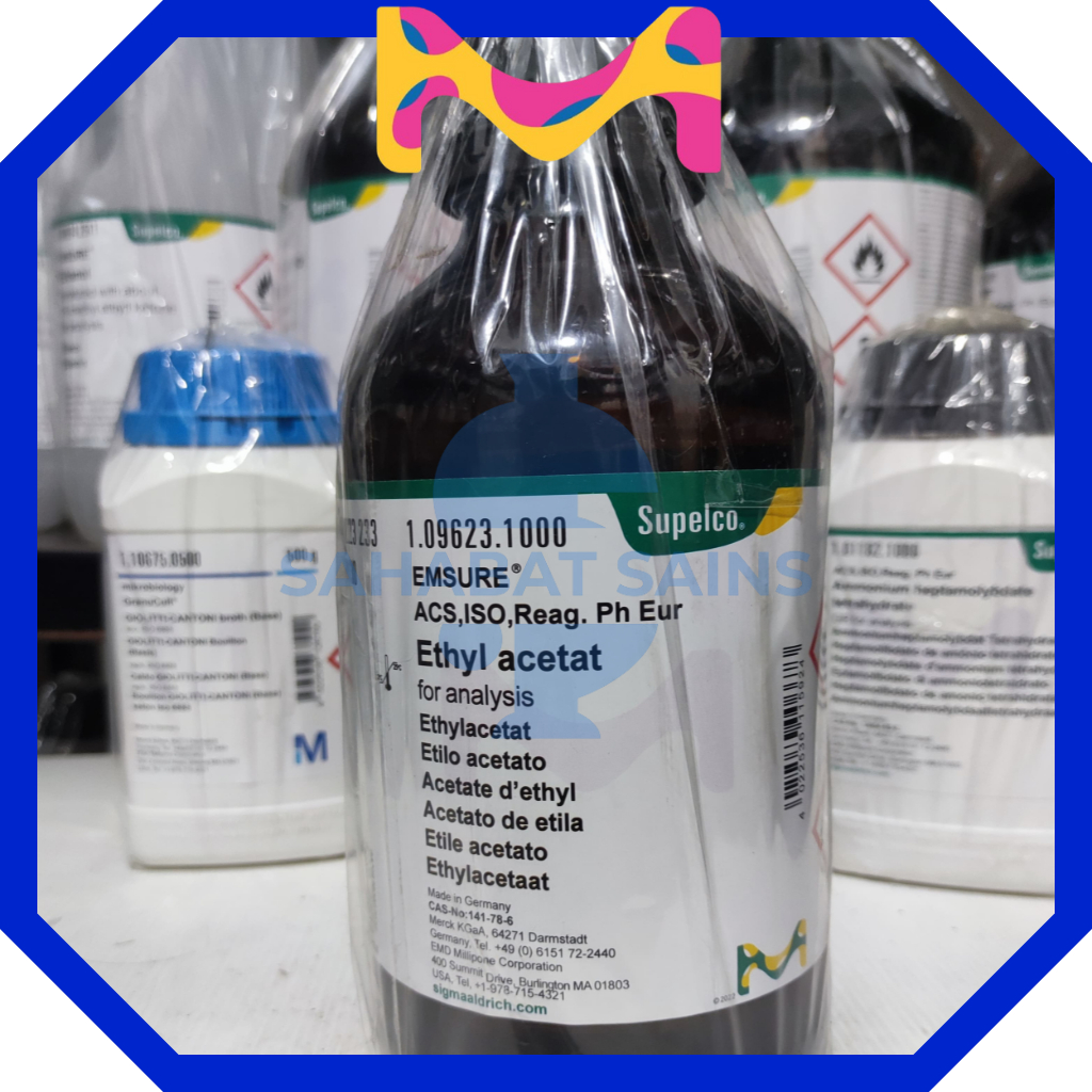 Ethyl Acetate 1 Liter / Etil Asetat — Pelarut Original Pro Analis 109623