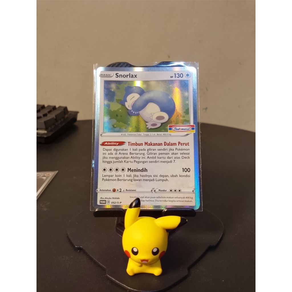 SNORLAX PROMO HOLO INDOMARET D pokemon tcg