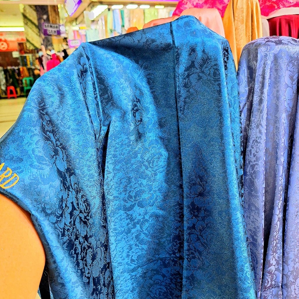 Kain Jaguard Motif Premium Bahan Jaquard Silk Armani Motif Bunga Terbaru