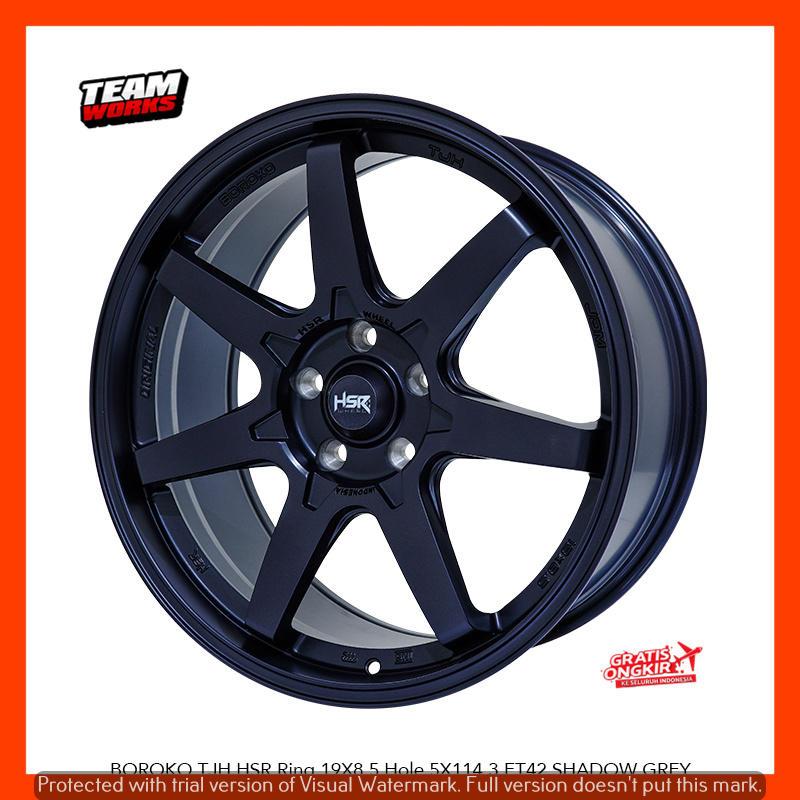 VELG MOBIL RACING UNTUK ARKANA ECLIPSE CROSS CAMRY PELAK HSR BOROKO RING 19 LEBAR 85 SHADOW GREY