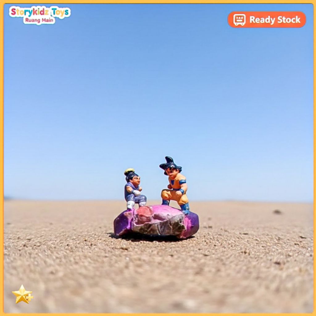 Mainan Jadul Figure Dragon Ball Mini Goku Vegeta Set 2 Pcs Action Figure Anime Klasik Pajangan Dashb