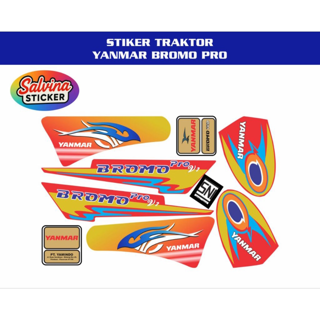 Stiker mesin traktor yanmar bromo