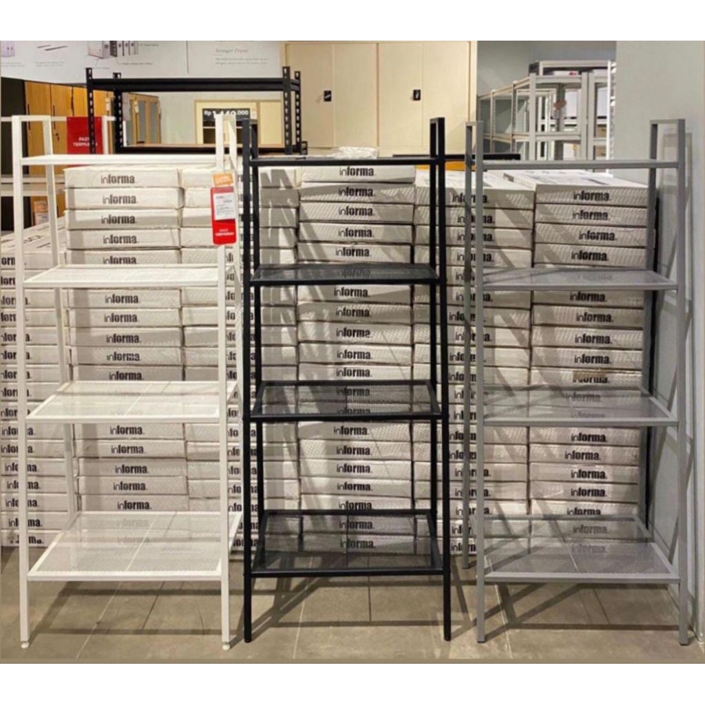 [ instan only ] Informa Rak Besi /Rak Dekorasi Full Besi Ukuran Lebar/ Rak Dapur / Rak Bunga / Rak B