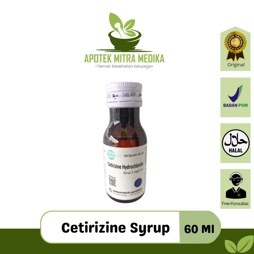Cetirizine Hydrochloride Syrup - 60 mL