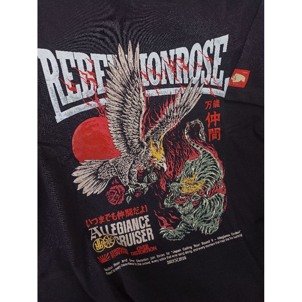 TSHIRT REBELLION ROSE - NAKAMA (BLACK)