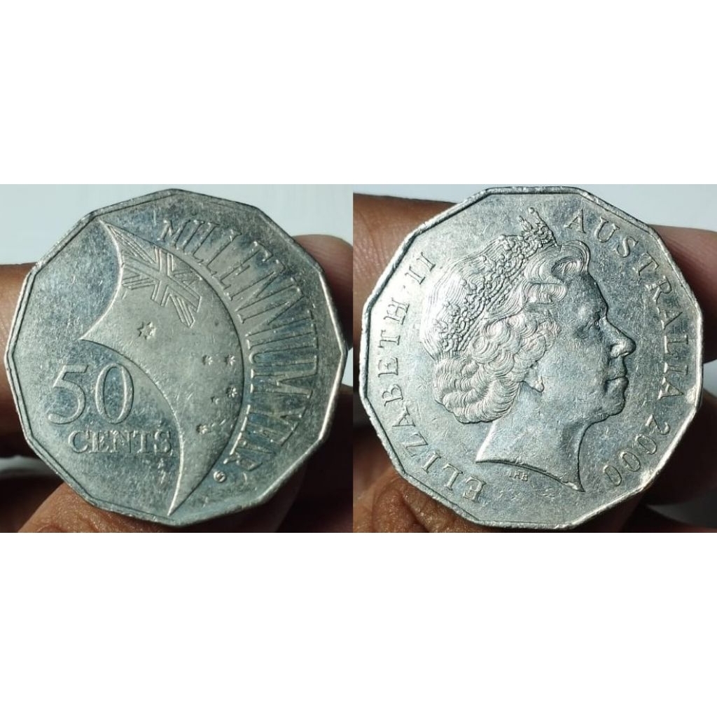 Koin 50 Sen Australia Edisi Khusus Milenium 2000