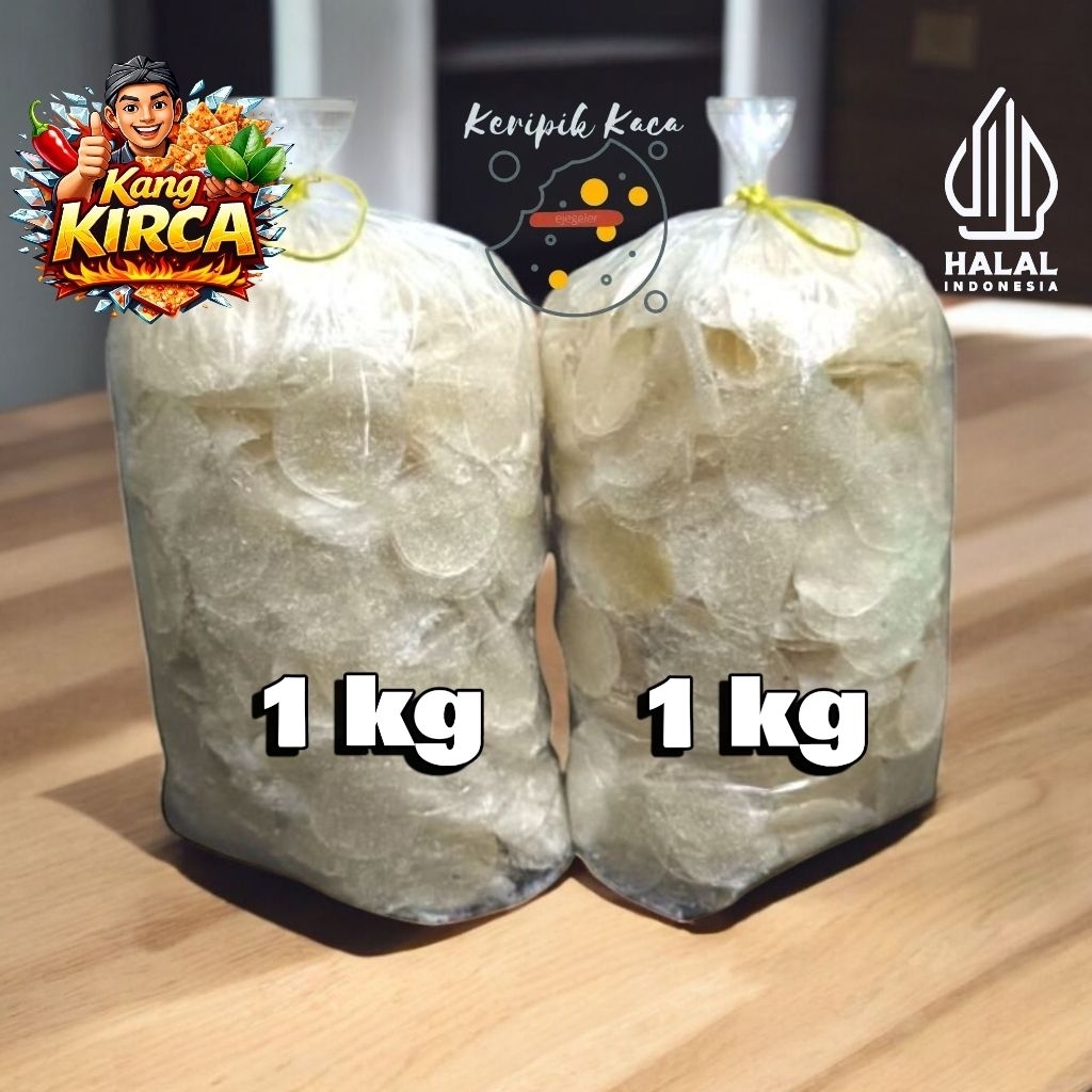 keripik kaca 2 kg mentah kang kirca