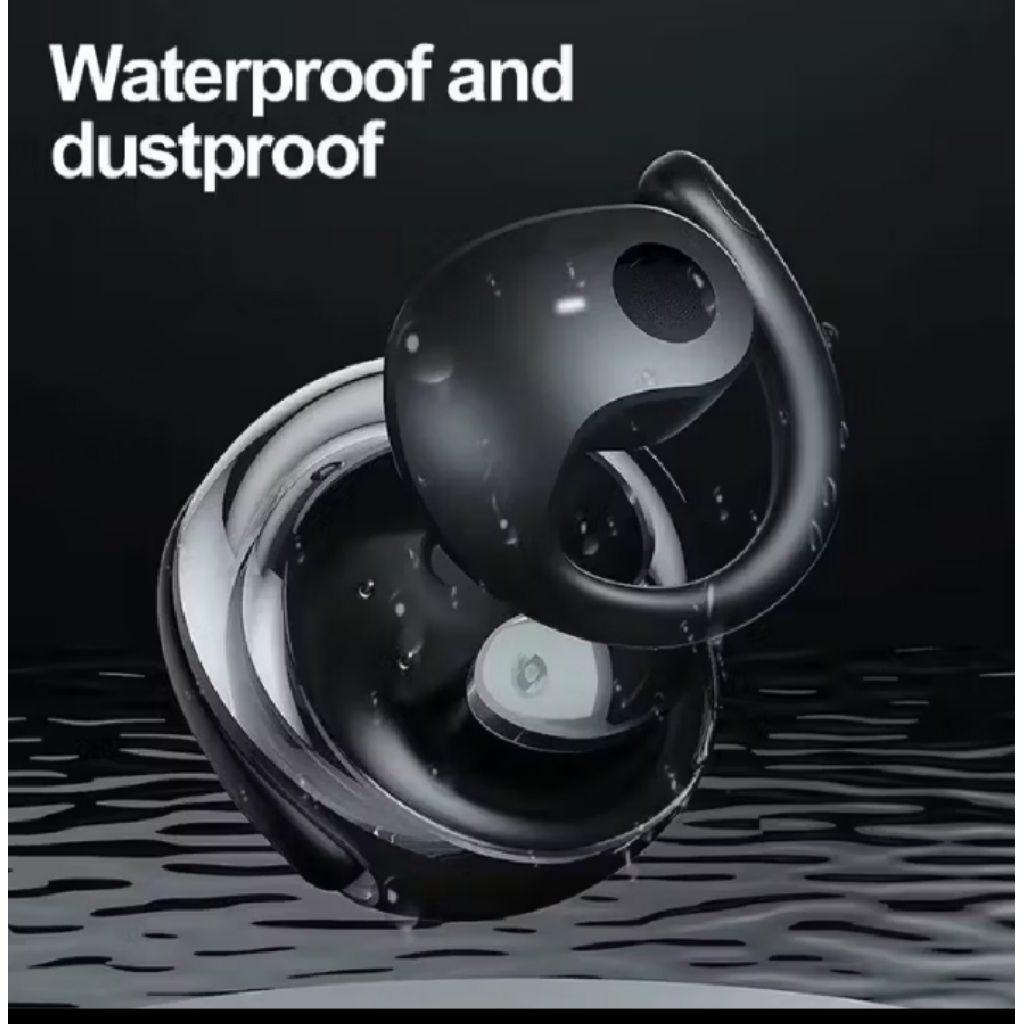 HEADSET GAMING WIRELES TWS T2 OWS GALAXY BONE CONDITION EAR CLIP BLUETOOTH EARPHONE HEADPHONE SPORT