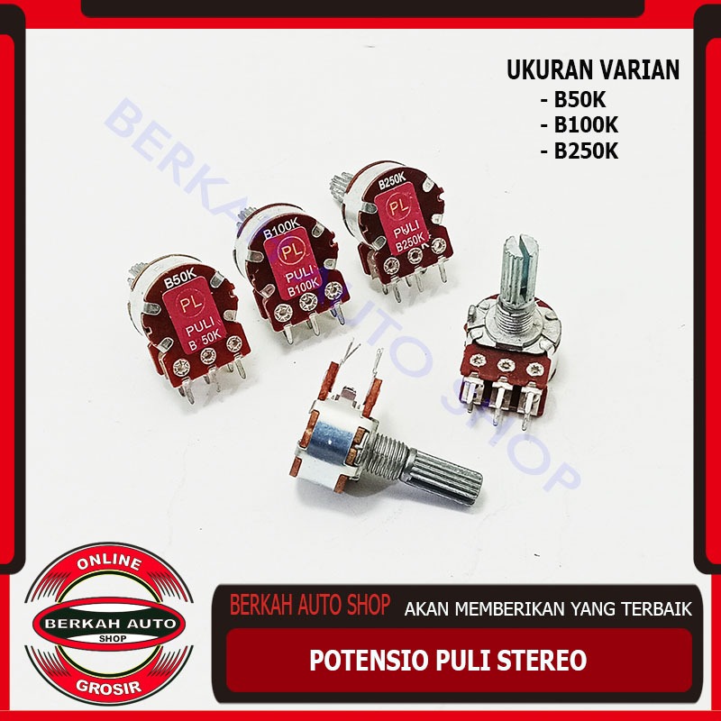Potensio Stereo Puli 50K 100K 250K bagus