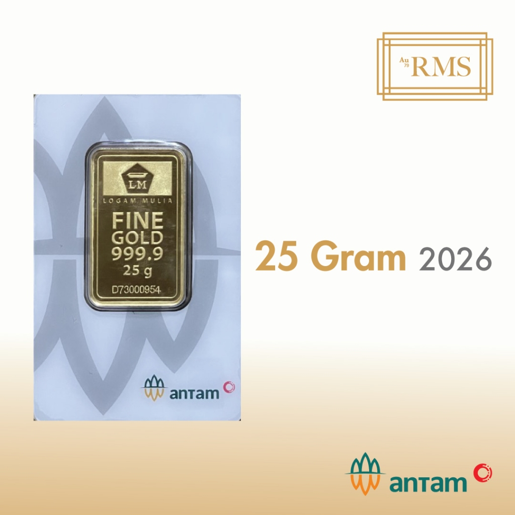 Logam Mulia Emas Antam 25 Gram Certicard