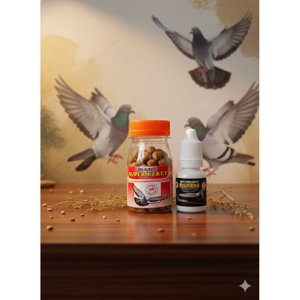 Paket Hemat Obat Cacing Merpati Rantas dan Pil Merpati Super Keket