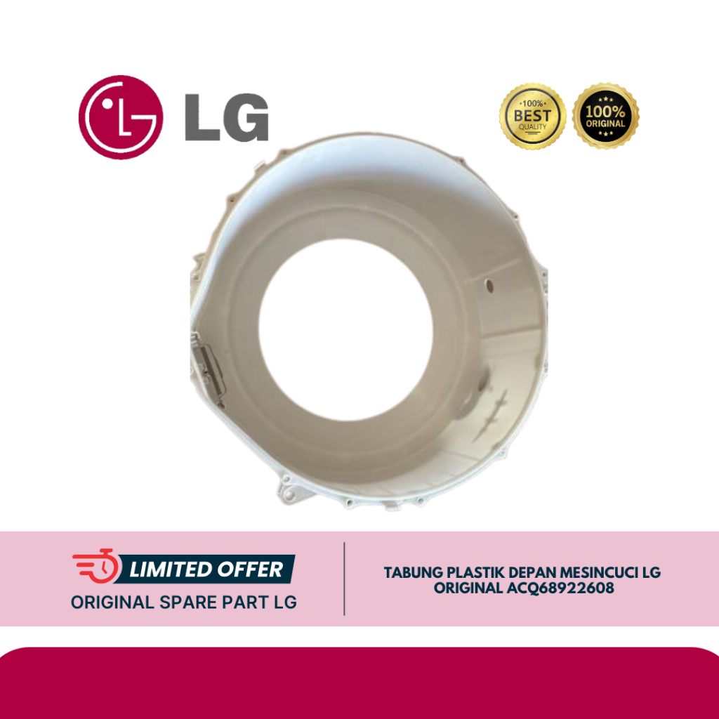 TABUNG PLASTIK DEPAN MESINCUCI LG FRONT ORIGINAL FC1207S3W / F1007NPPW / FC1207S5W / FC1207N5W ACQ68