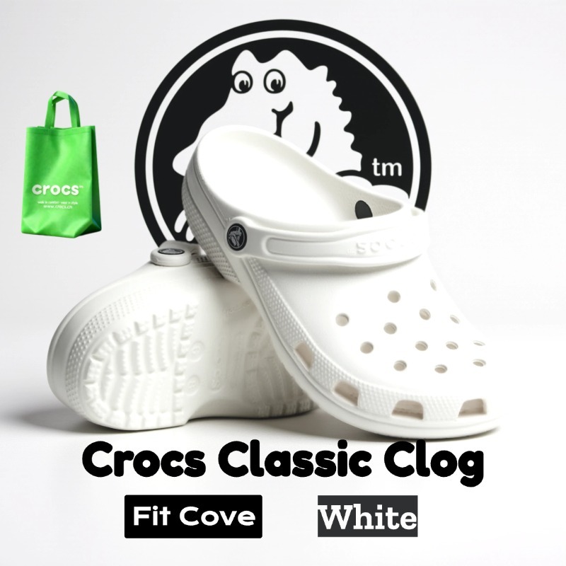 Ready Stock Crocs Classic Unisex Clog,Original Classical Sandal Crocs Wanita,Sandal Crocs Pria-White
