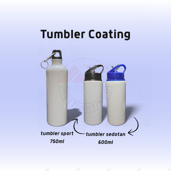 Botol Minum Tumbler Polos Coating Sublim 750ml 600ml