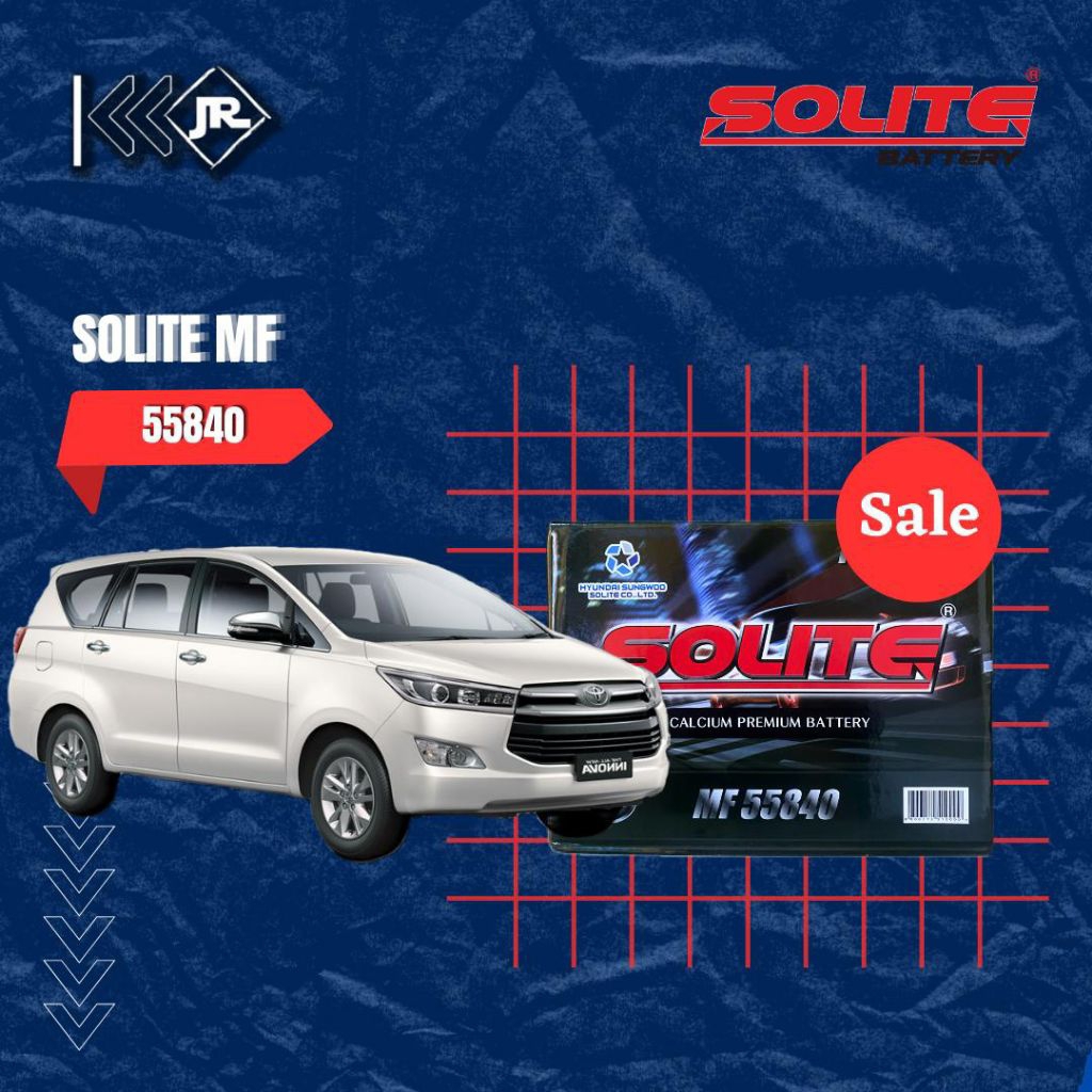 Solite MF 55840 aki kering untuk mobil innova reborn bensin, Fiesta, Chev Spin, Omoda 5