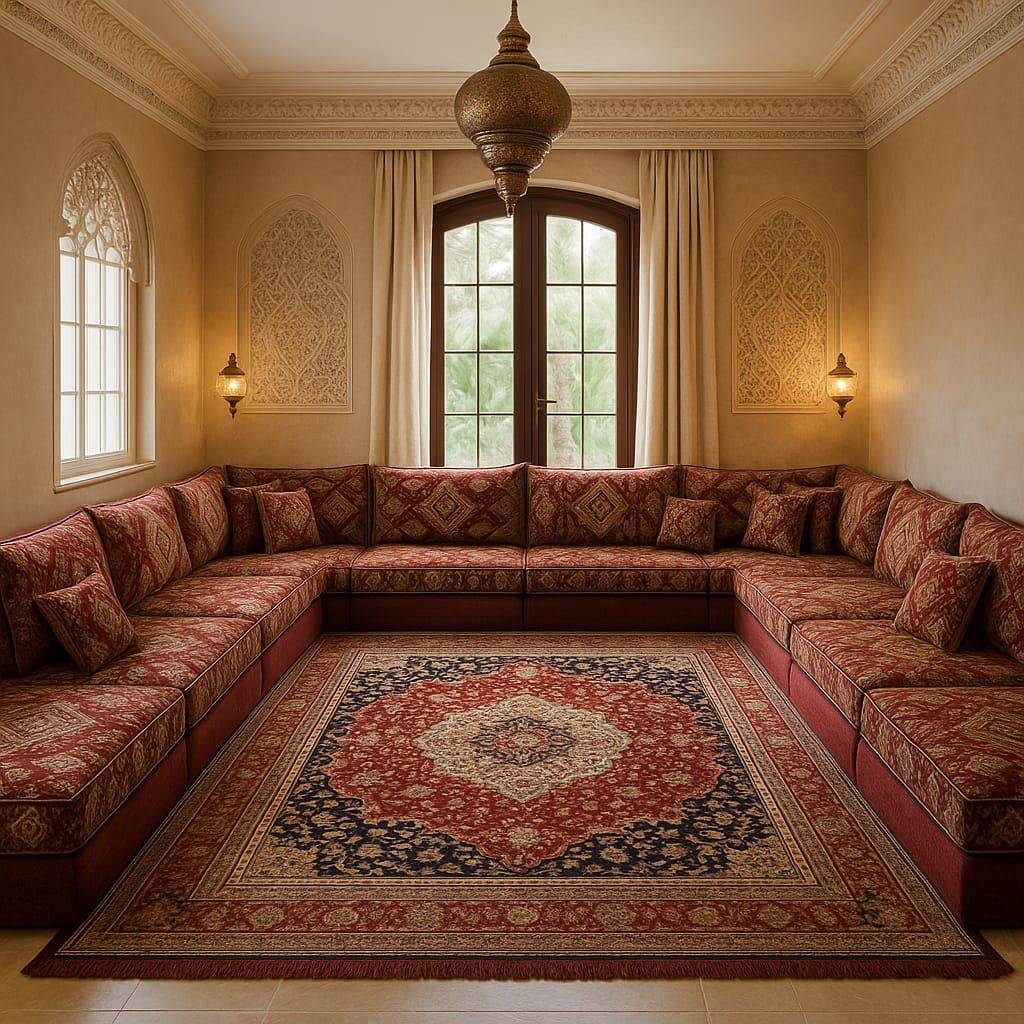 sofa aran lesehan ruang tamu mewah bed jumbo kursi timur tengah