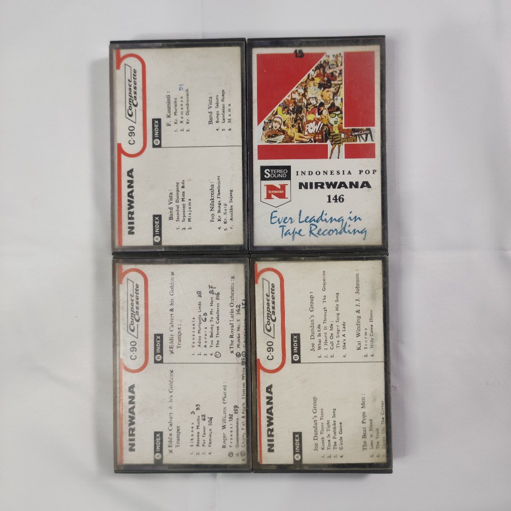 Kaset Pita Barat Indonesia Jadul Vintage Pop Cassette Nirwana C-90