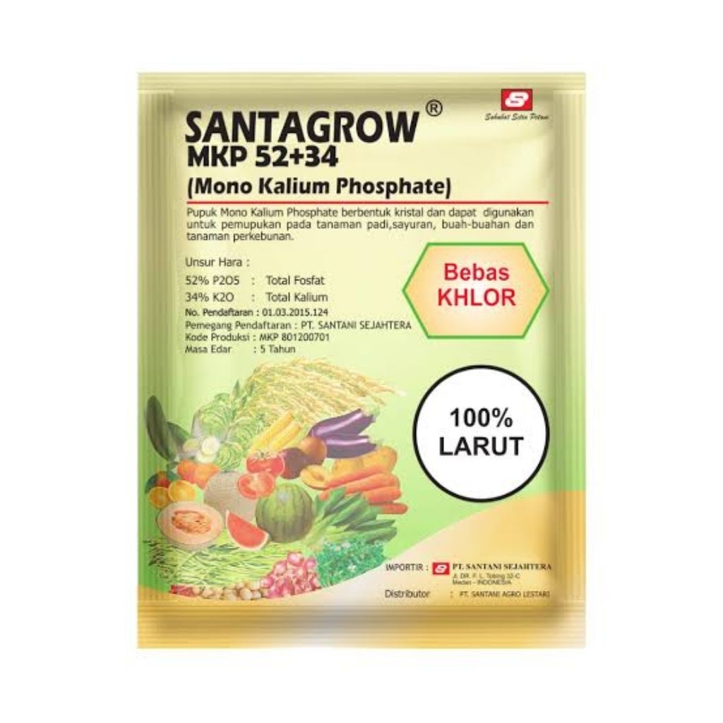PUPUK MKP SANTAGROW 52+34 1KG