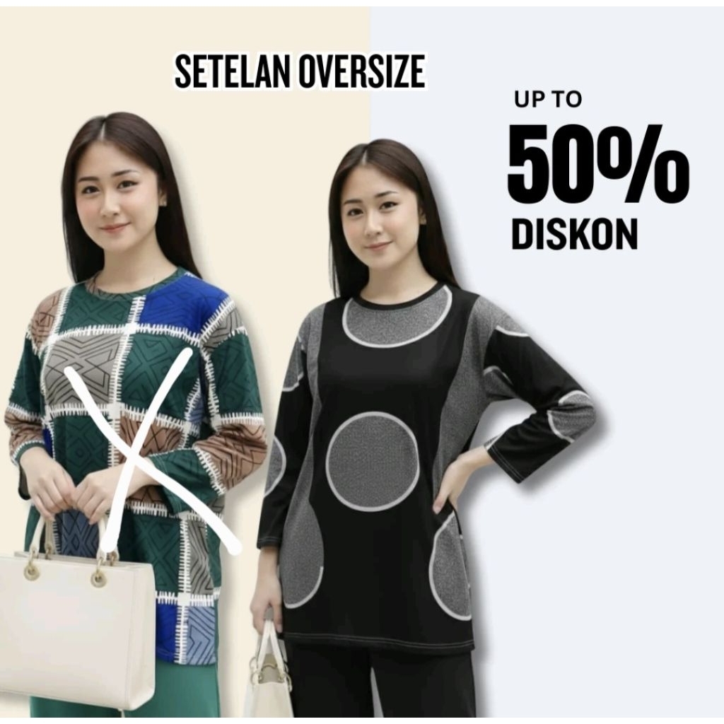 Setelan Kaos Voxy Oversize LD 120-130CM