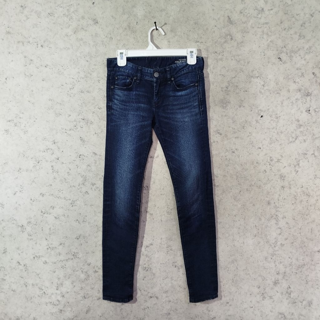 Celana jeans AZUL By: MOUSSY Fadding biru denim bahan stretch skinny fit casual denim size 30