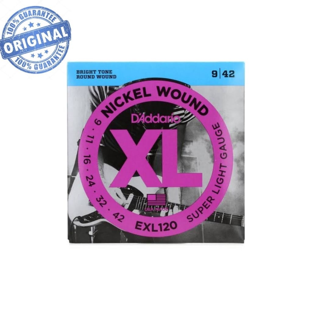 D'Addario EXL120 SENAR GITAR ELEKTRIK UKURAN 09-42 ORIGINAL