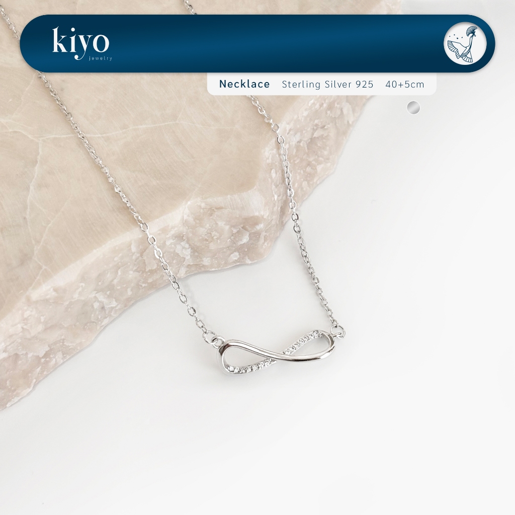 Kiyo Eternal Necklace Sterling Silver 925 Aksesoris Infinity Kalung Fashion Wanita Perak S925