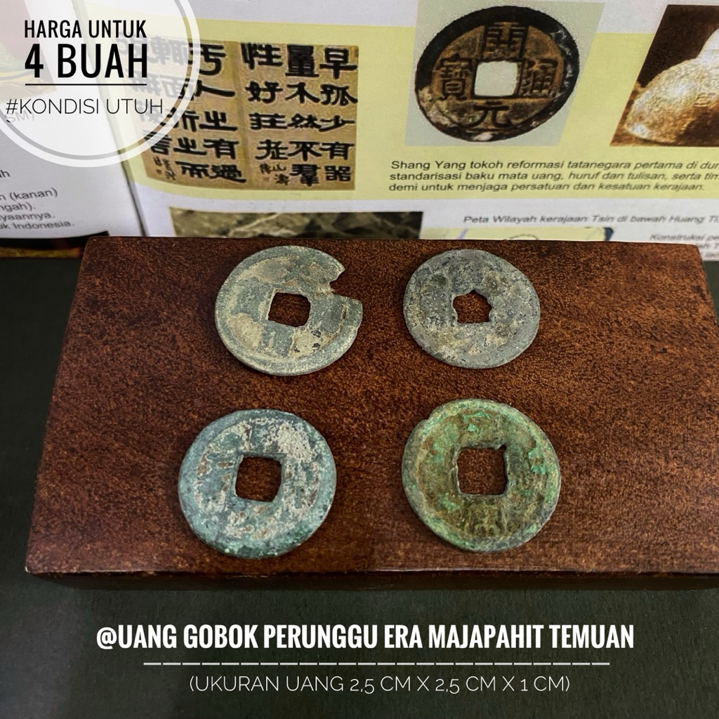 Uang Gobog Perunggu Temuan Era Majapahit K5 atau Koin Gobok Perunggu atau Uang Kepeng Temuan atau Co