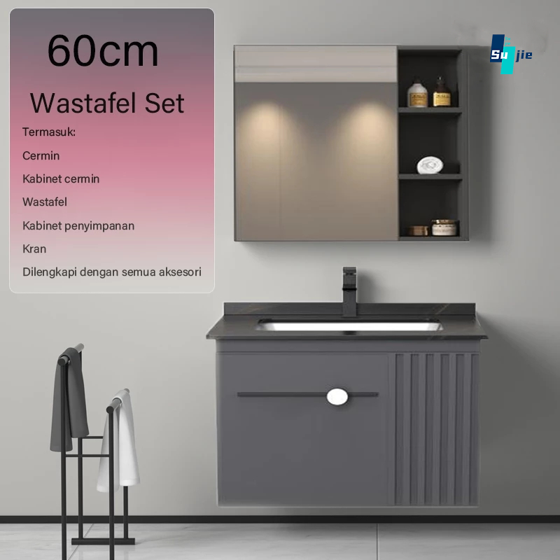 westafel kamar mandi set 60/80cm-kabinet wastafel aluminium-wastafel keramik-wastafel dinding-wastaf