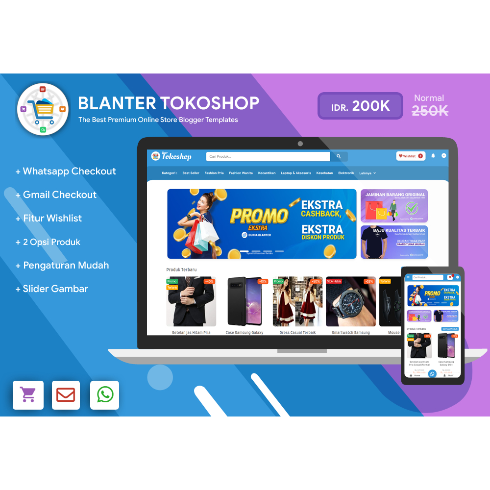 Template Blanter Tokoshop template blogger