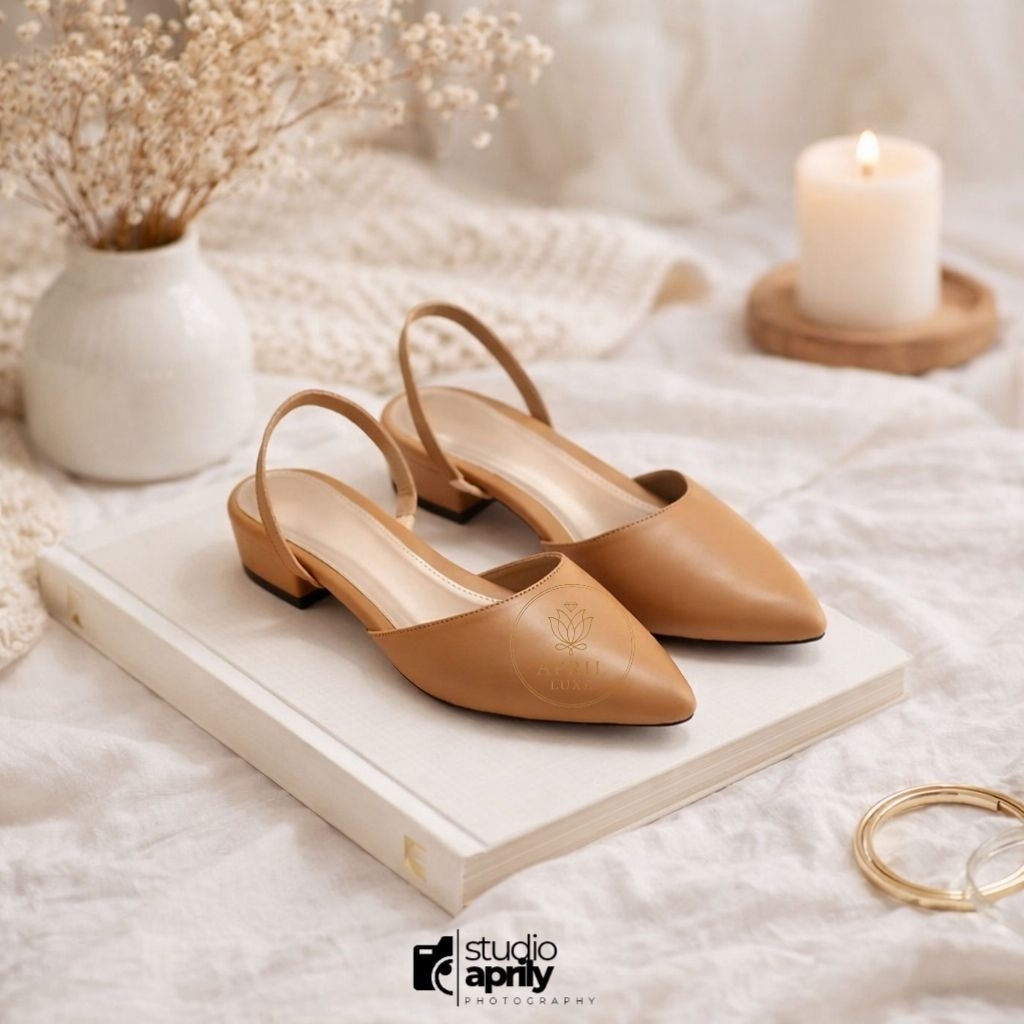 Elora | by Aprilluxe | sandal flat shoes wanita kekinian hak 3 cm