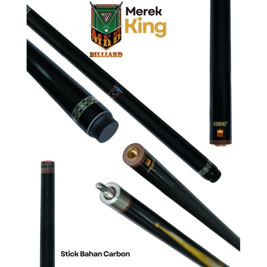 stick billiard - billiard cue - cue stick billiard - king premium carbon fiber cue