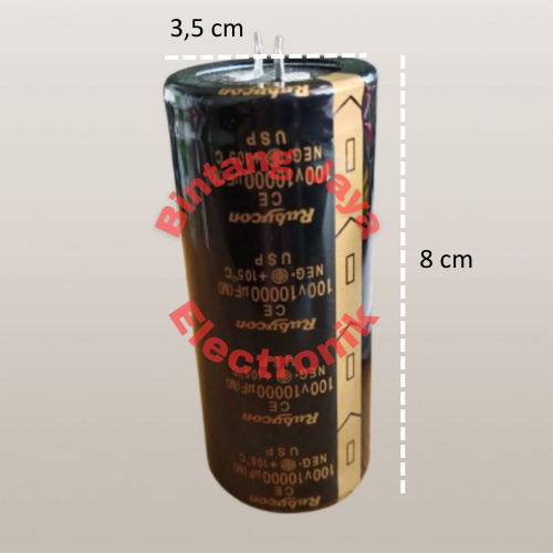 ELCO RUBYCON 100V 10000UF HITAM USP