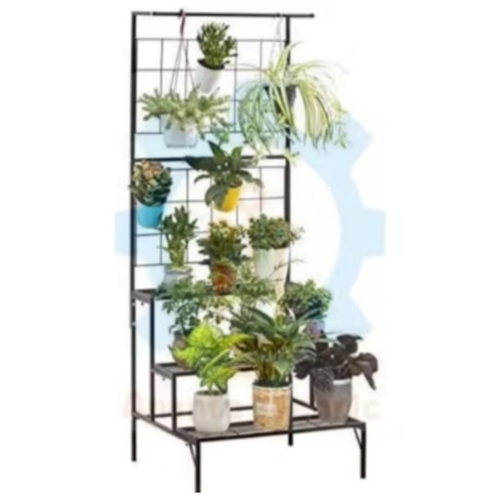 tempat pot bunga susun 3 dan vertikal Rak pot bunga besi susun 3 vertikal ndustrial rak bunga susun 