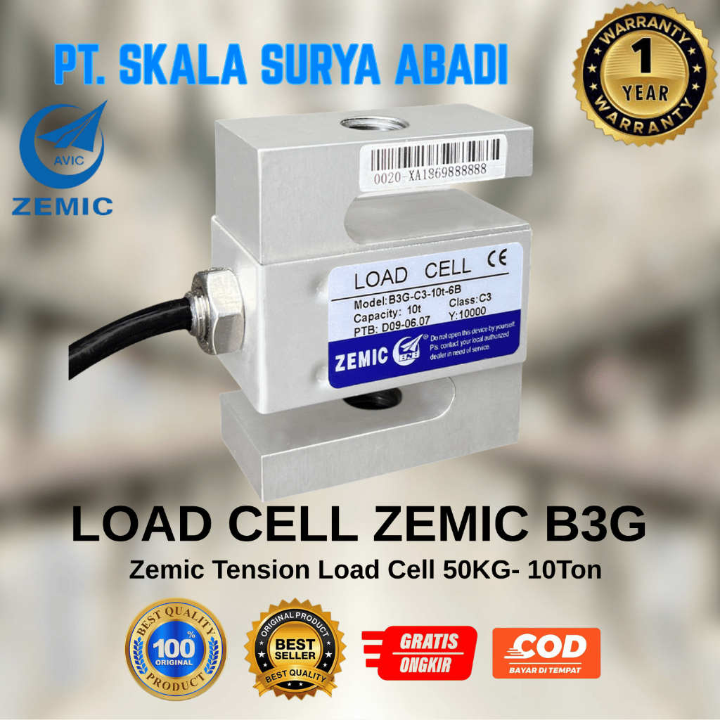 Load Cell ZEMIC B3G (type S) cap 50kg-10ton/ Tension Load Cell / Load Cell Tipe S