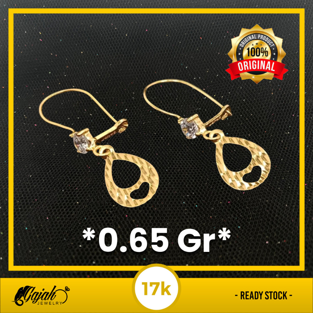 Anting Emas 17K - Toko Emas Gajah - 0.65 Gram 1276