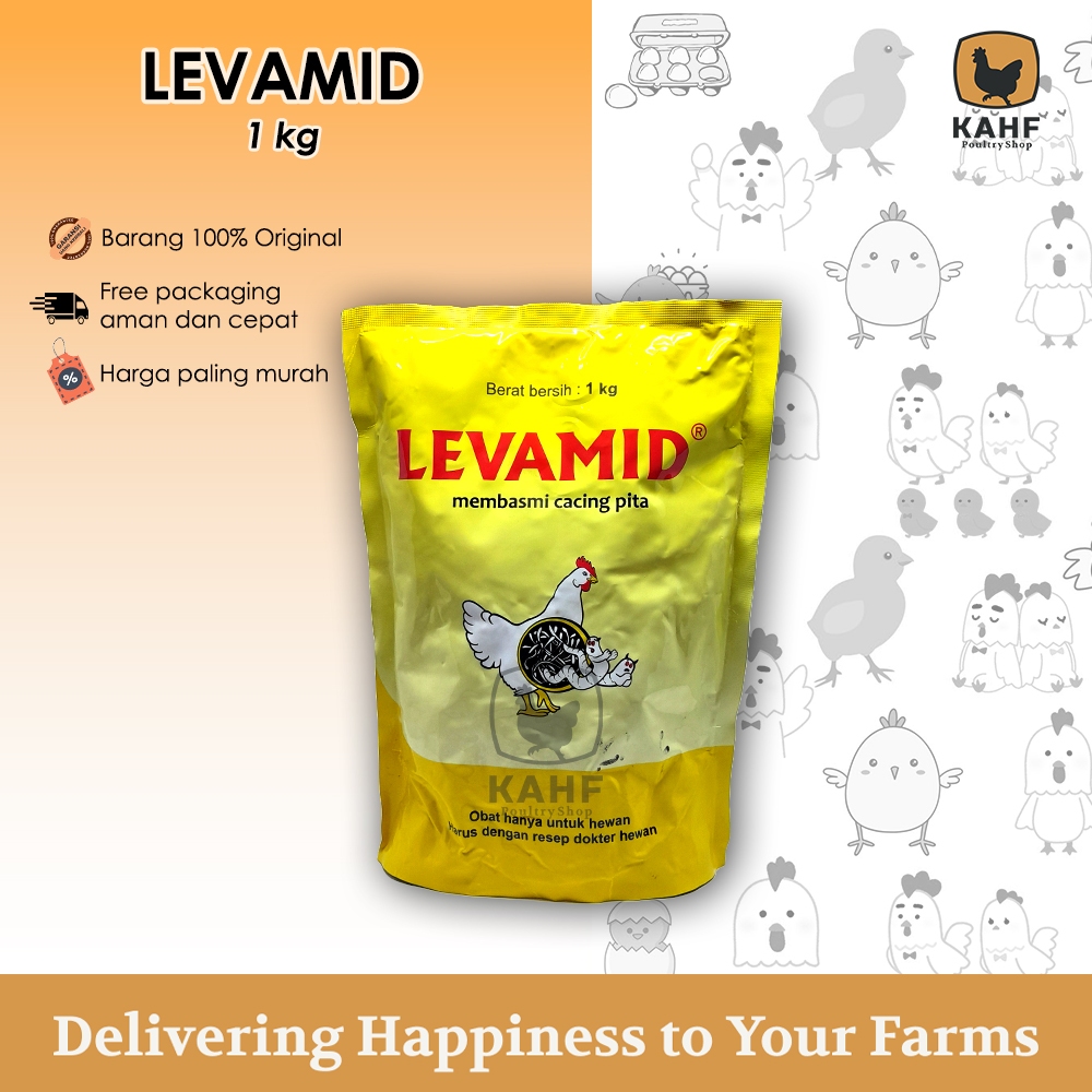 Levamid 1 kg Obat Cacing via Campur Pakan Ayam Unggas [KAHF PS]