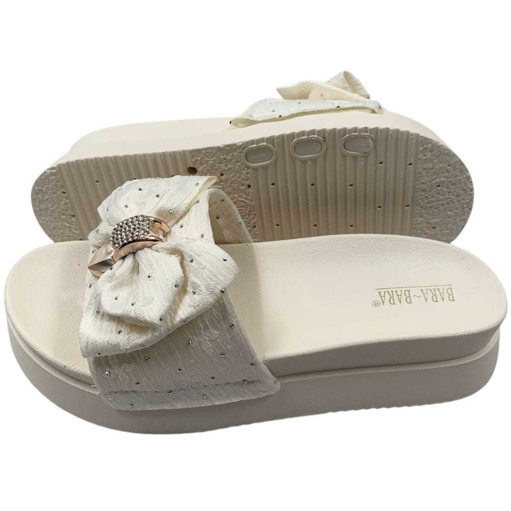 Bara Bara Sandal Selop Karet Wanita Pita Jaring Mote