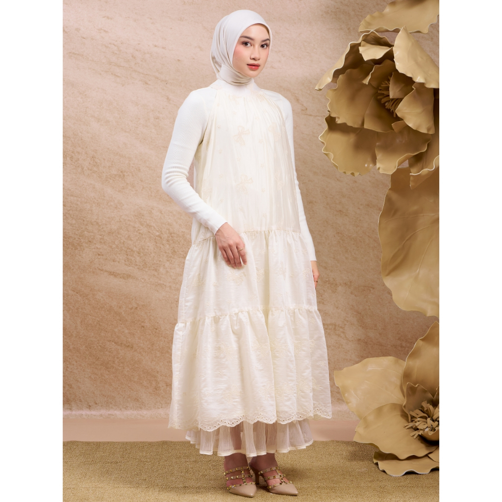 VIANDRA | LAYLA SLEEVELESS DRESS EMBROIDERY | RAYA COLLECTION 2026 | BAJU LEBARAN READY STOCK