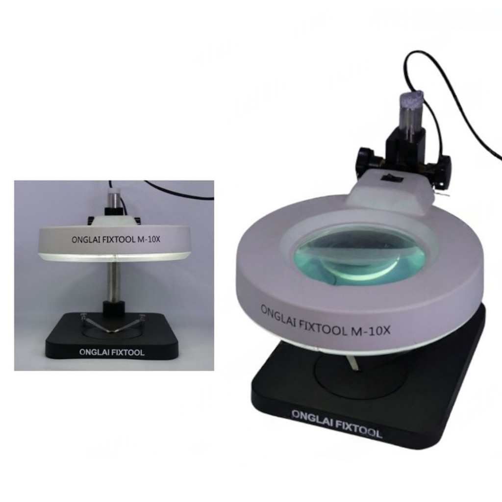 Kaca Pembesar + Lampu Neon Bulat Onglai Fixtool M-10X-B1