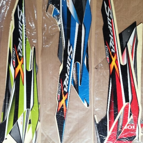STRIPING STIKER SUPRA X 125 2011 STD VELG RUJI