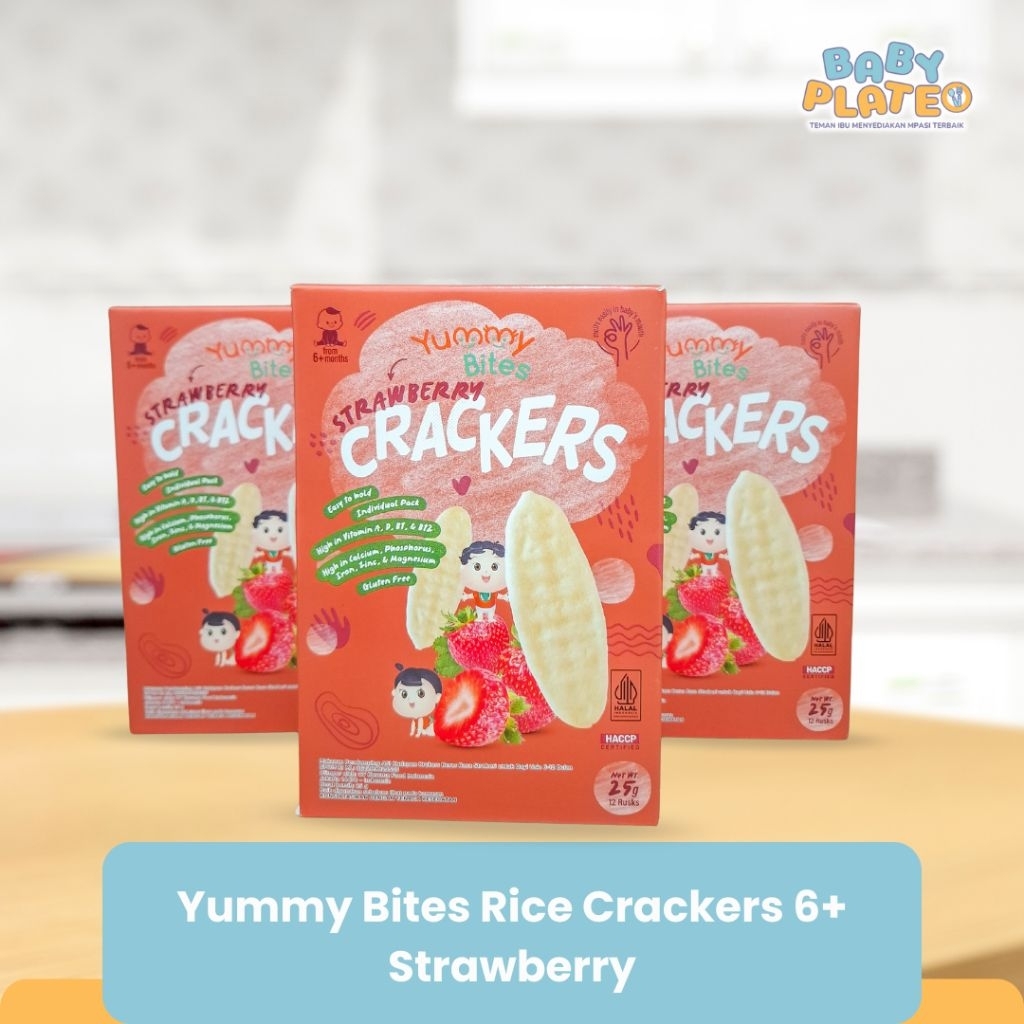 YUMMY BITES RICE CRACKERS - Snack Sehat Bayi 6 Bulan Cemilan MPASI Anak Bayi