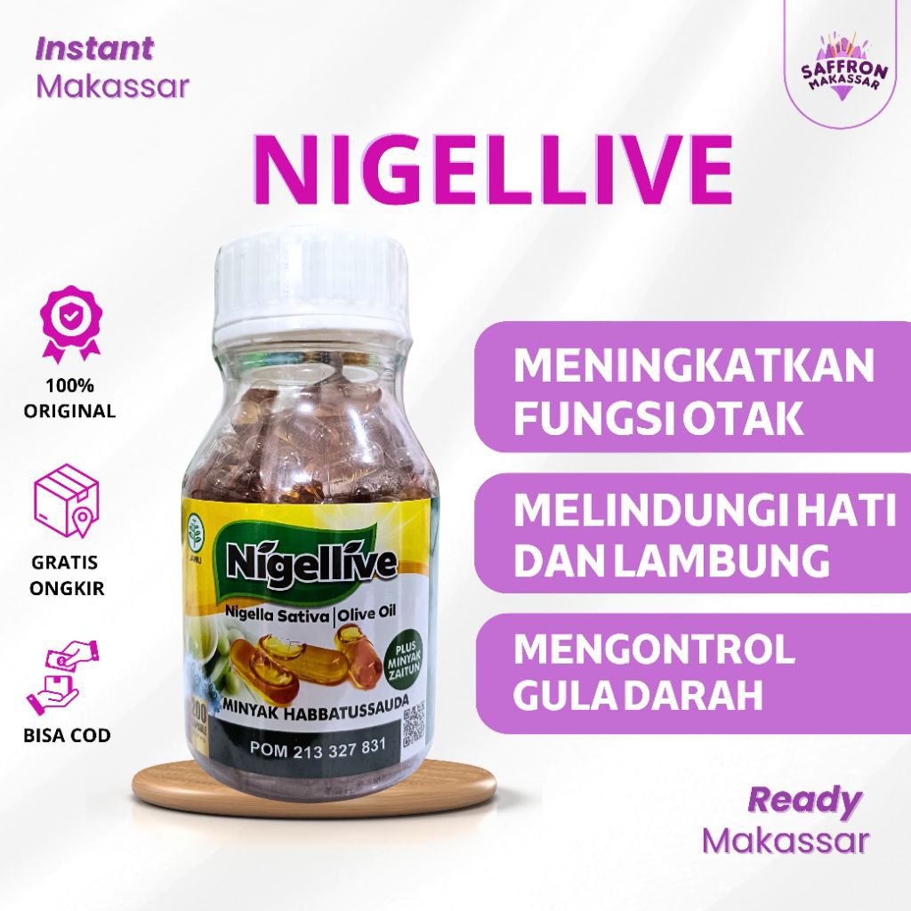MINYAK HABBATUSSAUDA NIGELLIVE OLIVE OIL KAPSUL