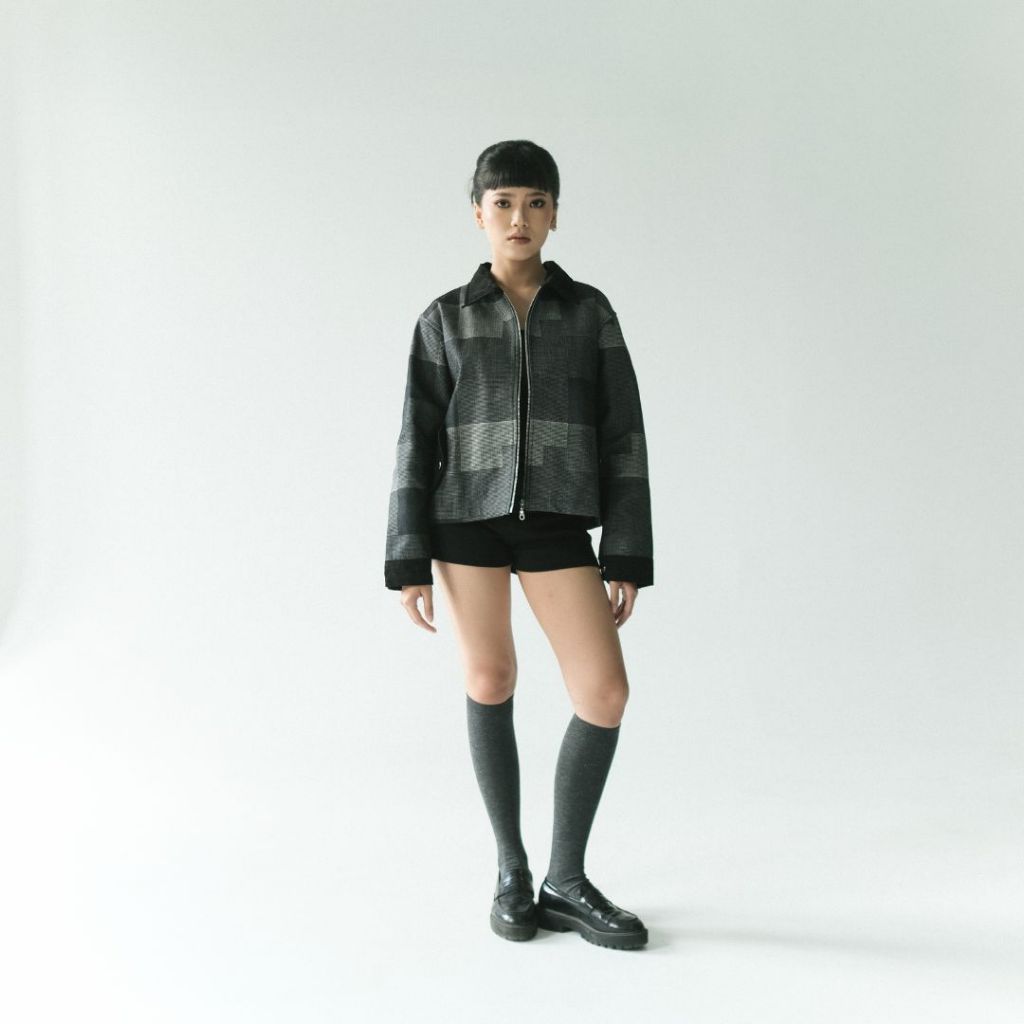 Mono Sashiko Jacket | Denim Boxy Jacket