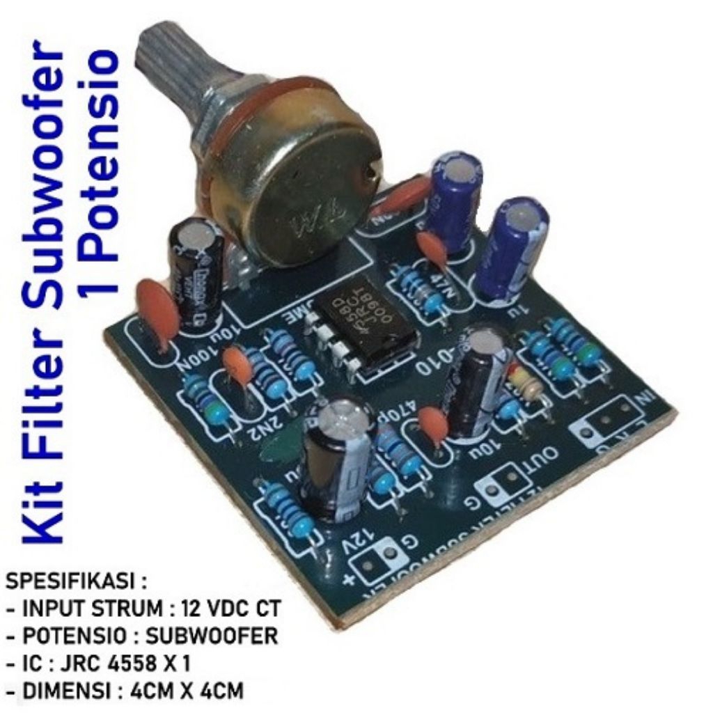 kit filter subwoofer crossover amplifier speaker 12v