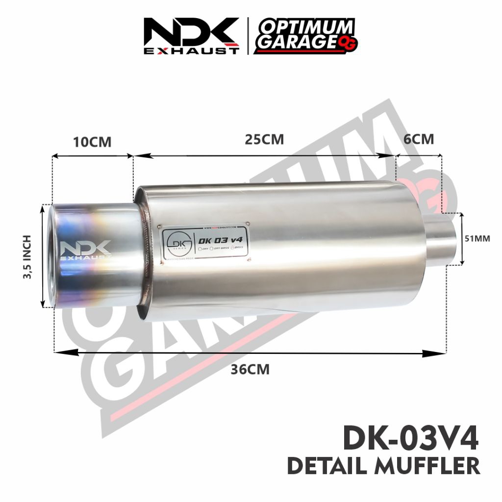 KNALPOT MOBIL NDK EXHAUST MUFFLER DK-03V4 RESONATOR DRAG HEADER 4.2.2 MOBIL GRANDMAX