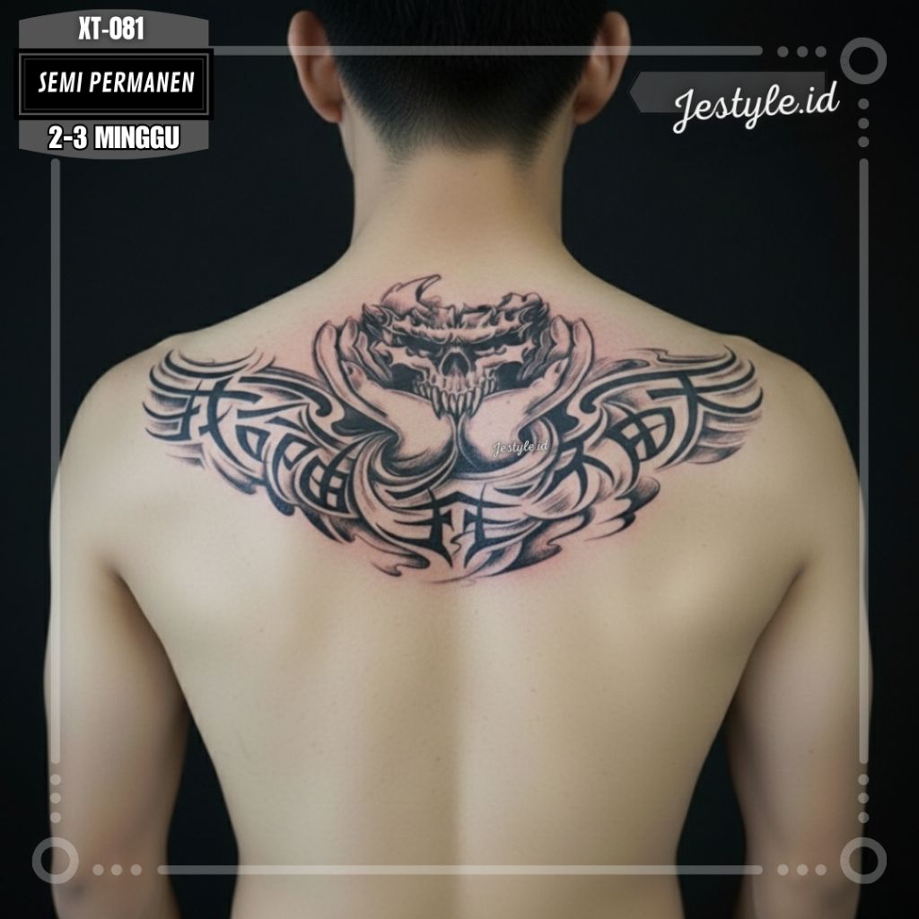 [XT-081] Tato temporer Tato Semi permanen Dada punggung tahan lama 2-3 Minggu