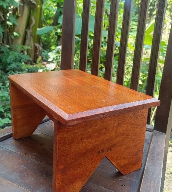 Dingklik Kayu Jati/Kursi Jongkok/Kursi Kayu Jati Asli