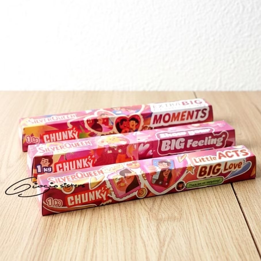 READY LIMITED EDITION Silverqueen Chunky Bar 1KG | Coklat Jumbo Besar | Coklat Hadiah Valentine Silv