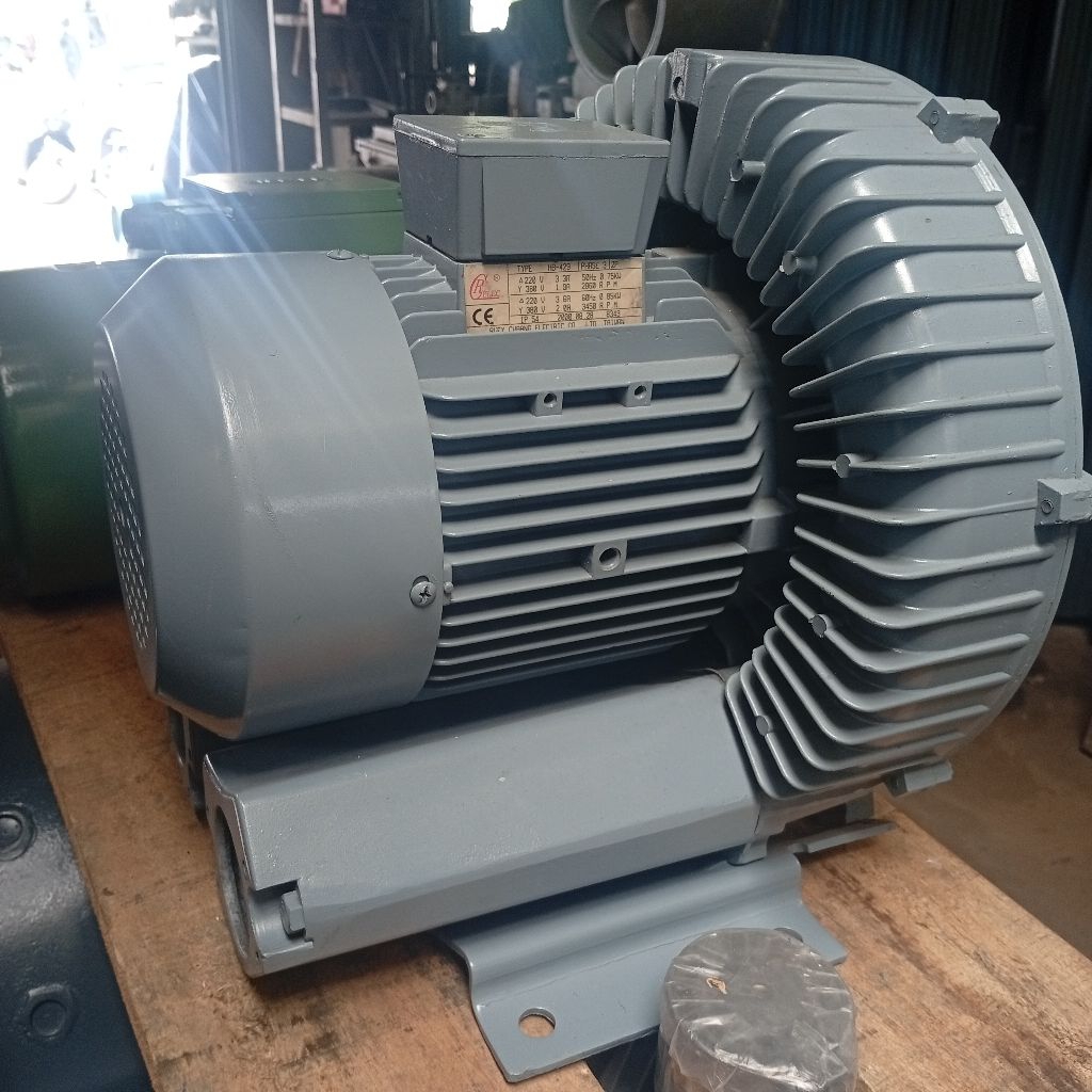 Ruey chaang taiwan ring blower 1 hp 0.75 kw 2860 rpm 3 phase 380v blower vortex bekas